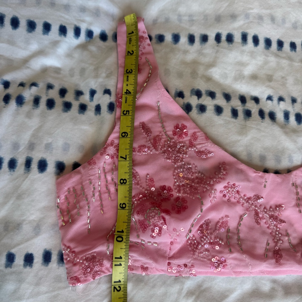 Peppermayo Mercer Sequin Bralette & Shorts set in Pink - Size L - Picture 10 of 12